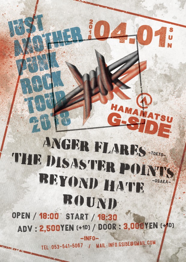 ANGER FLARES & THE DISASTER POINTS 『JUST ANOTHER PUNK ROCK TOUR 2018』